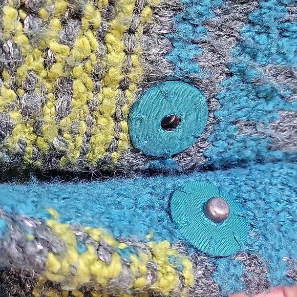 J. JILL Wool Blend Small Snap Closure Nordic Duster Long Cardigan Sweater - Picture 4 of 8